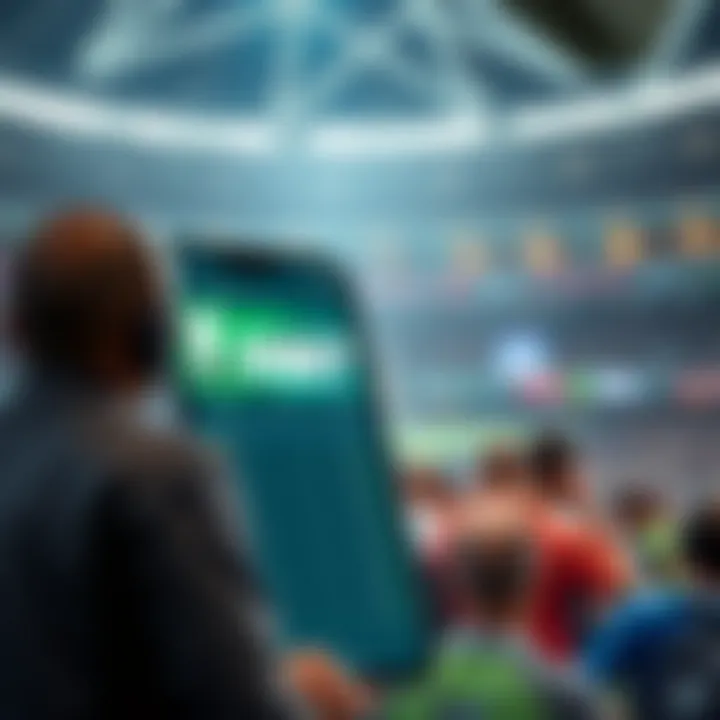 User interface of 1xbet app showcasing an engaging betting environment