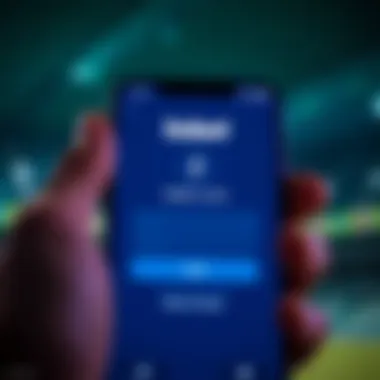 User interface of the 1xbet mobile login page demonstrating ease of access