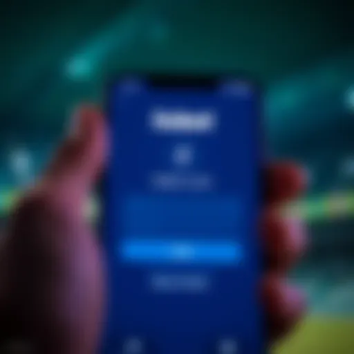 User interface of the 1xbet mobile login page demonstrating ease of access