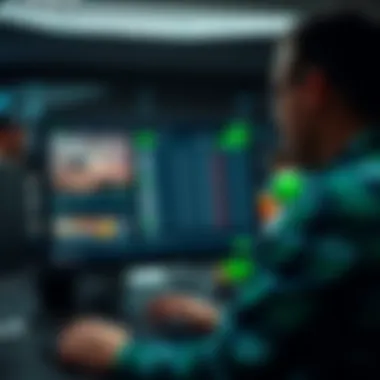 User navigating the website