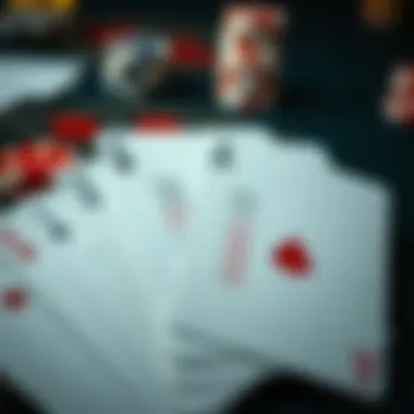 Understanding Baccarat Card Dynamics Close-up of baccarat cards with statistics overlay