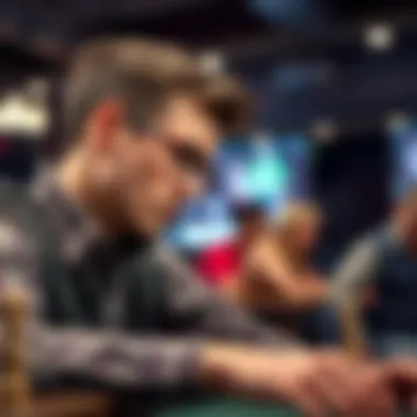 Player contemplating betting choices