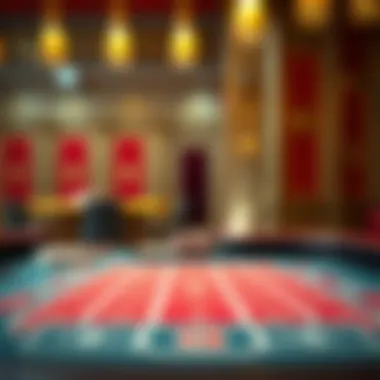 Illustration of baccarat game layout