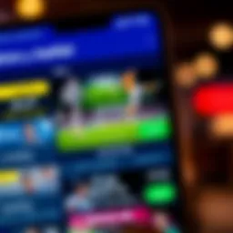 Interface of the Betfair app showcasing various betting options