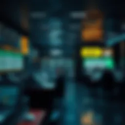 Conceptual illustration of a betting center