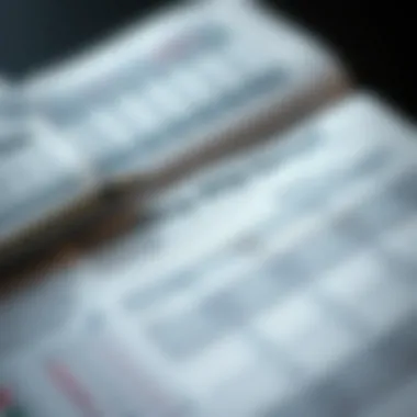 Close-up of betting slips and odds