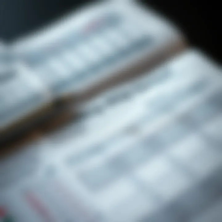 Close-up of betting slips and odds