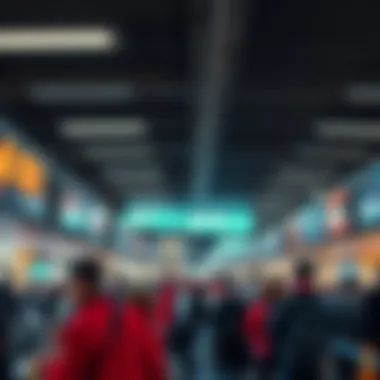 Betting stations bustling with enthusiastic fans