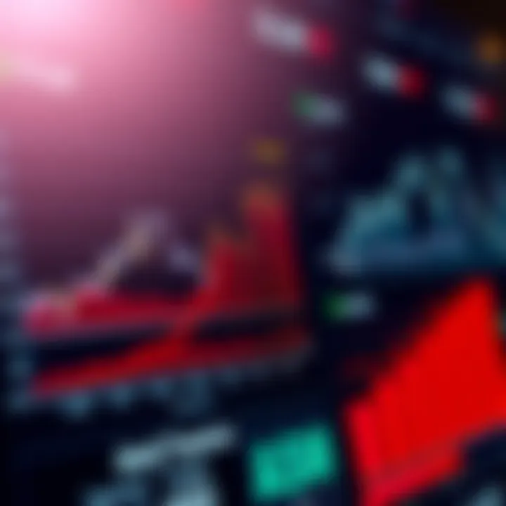 Graphs and analytics highlighting betting trends