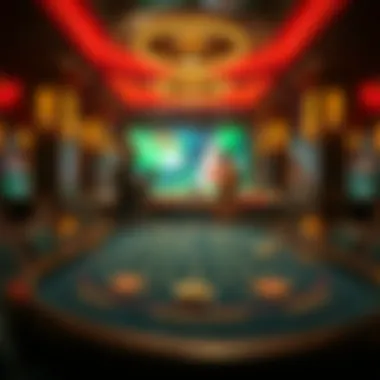 Immersive Casino Experience Casino environment showcasing a blackjack table