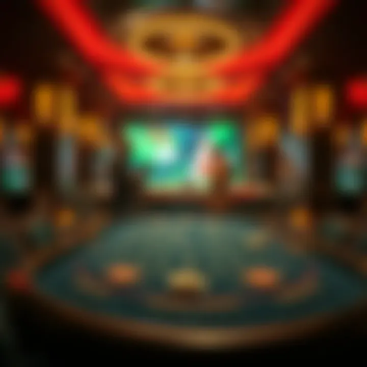 Immersive Casino Experience Casino environment showcasing a blackjack table