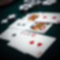 A strategic layout of blackjack cards highlighting different strategies