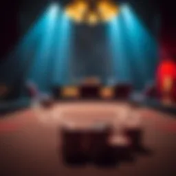 Table setup for a game of Blackjack