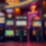 An intricate design of bonus slot machines showcasing various themes and features