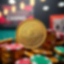 Concept of casino coins in digital currency