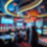 A futuristic casino environment showcasing advanced technology