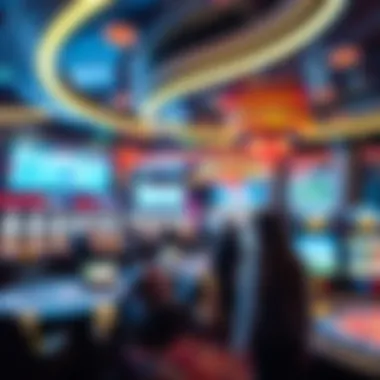 A futuristic casino environment showcasing advanced technology