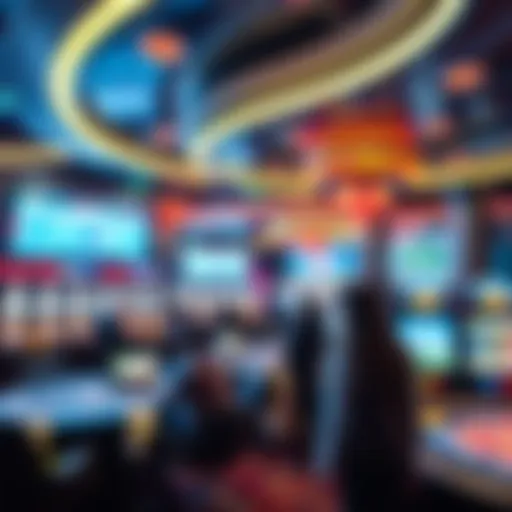 A futuristic casino environment showcasing advanced technology