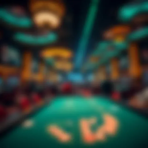 A captivating view of a bustling Philippine casino showcasing baccarat tables