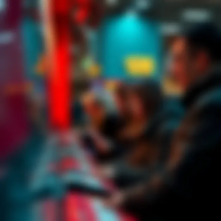 People engaging in a lottery draw