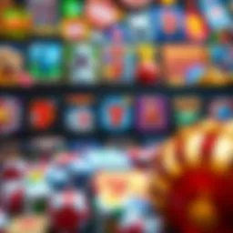 A vibrant display of various casino game icons