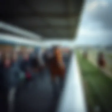 A panoramic view of Aintree Racecourse during the Grand National event