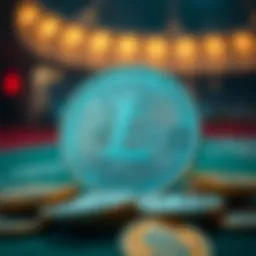 Digital representation of Litecoin in the gambling industry