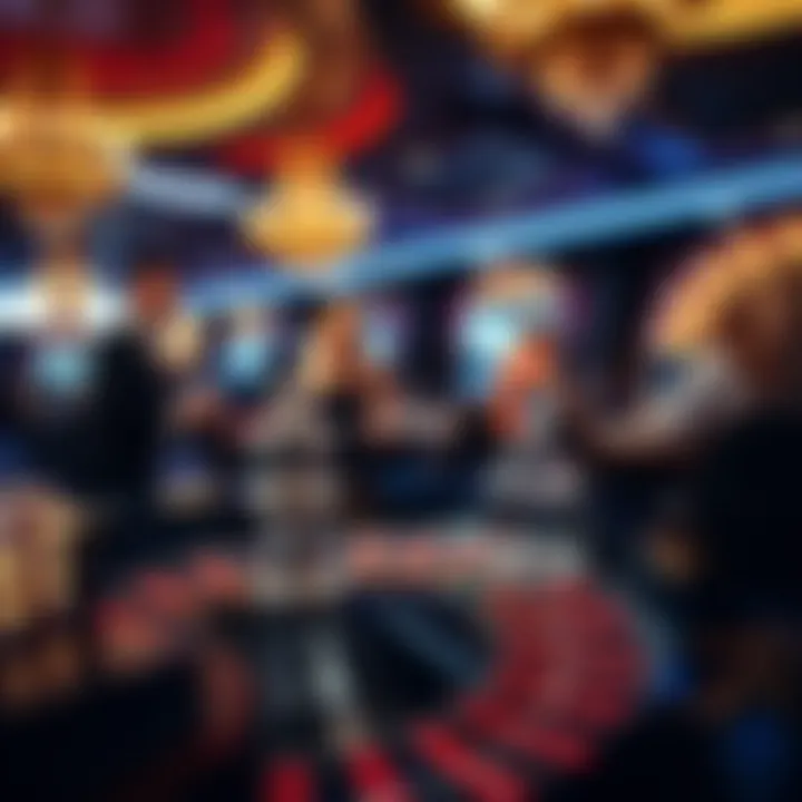 A lively casino scene demonstrating the excitement of American roulette gameplay