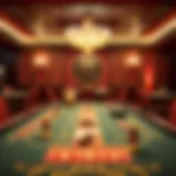 Elegant baccarat table setup highlighting a strategic betting environment