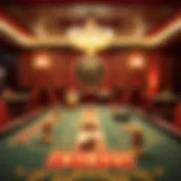 Elegant baccarat table setup highlighting a strategic betting environment