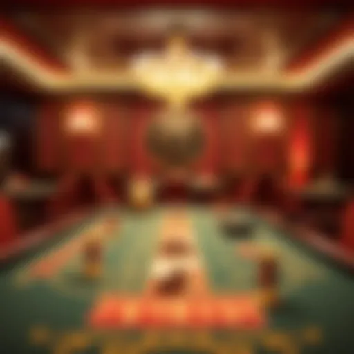 Strategic Baccarat Betting Environment Elegant baccarat table setup highlighting a strategic betting environment