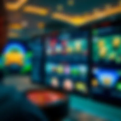A captivating view of an online casino interface showcasing various games