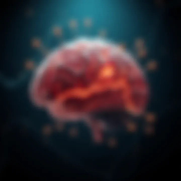 A brain illustration highlighting focus and concentration