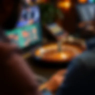 A snapshot of an online gaming platform featuring American roulette