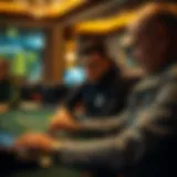 A player focused on their blackjack strategy at an online table