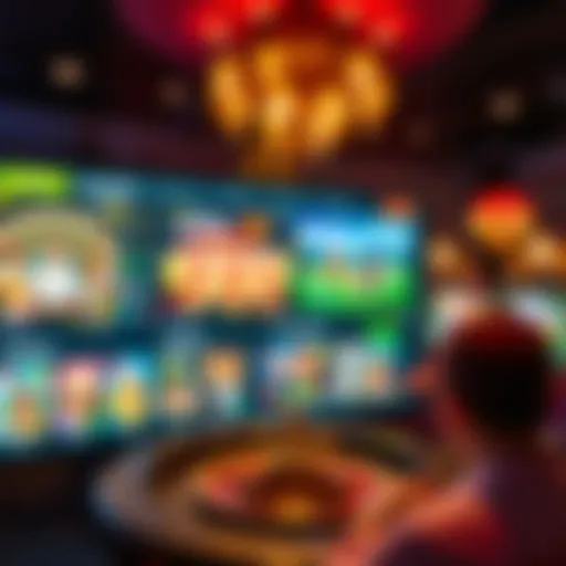 Overview of an online casino platform showcasing various features