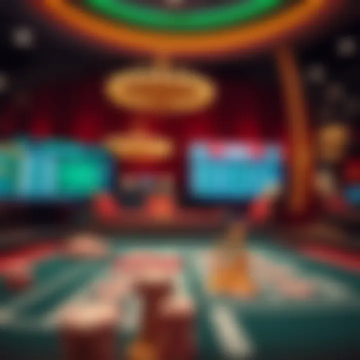 Strategic betting table in an online casino environment