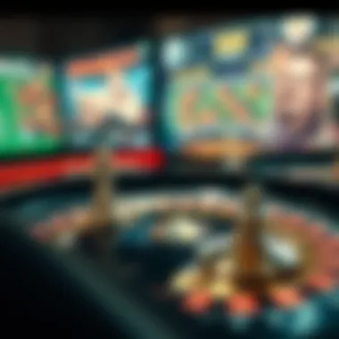 Dynamic gameplay of online roulette session with animated graphics