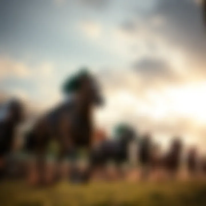 Exciting horse racing event