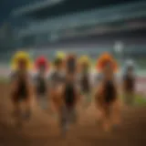 Exciting moments of live horse racing