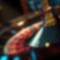 A captivating roulette wheel in motion, showcasing the thrill of online gaming.