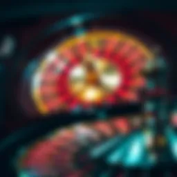 Elegant roulette wheel with vibrant colors