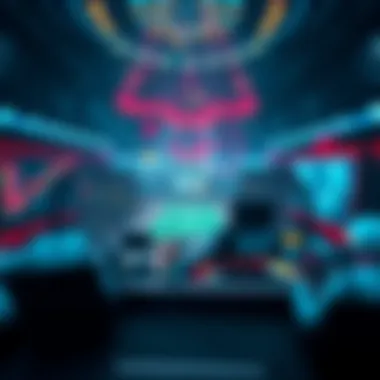 A digital landscape representing online betting