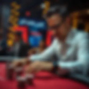 Player executing a strategic move