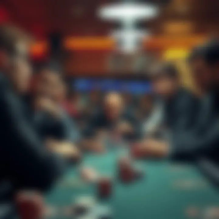A vibrant scene of a poker night, illustrating the social aspect of the game.