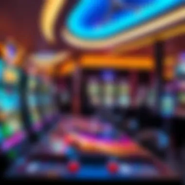 An immersive gaming environment showcasing a variety of games