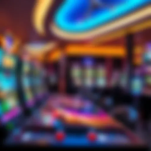 An immersive gaming environment showcasing a variety of games