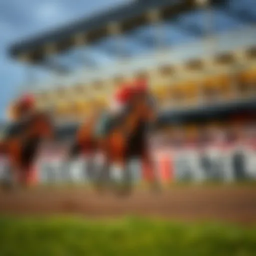 The Thrill of the Race A dynamic racehorse galloping on the track