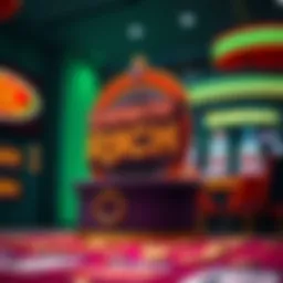 Vibrant visuals of an online gaming platform