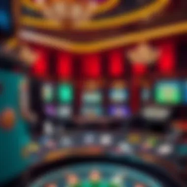 Diverse Casino Games Illustration of various casino games being played simultaneously